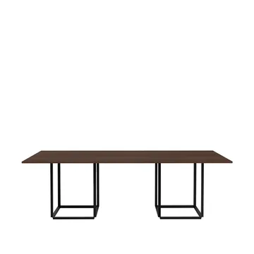 Florence matbord rektangulärt - smoked oak, svart stativ - New Works