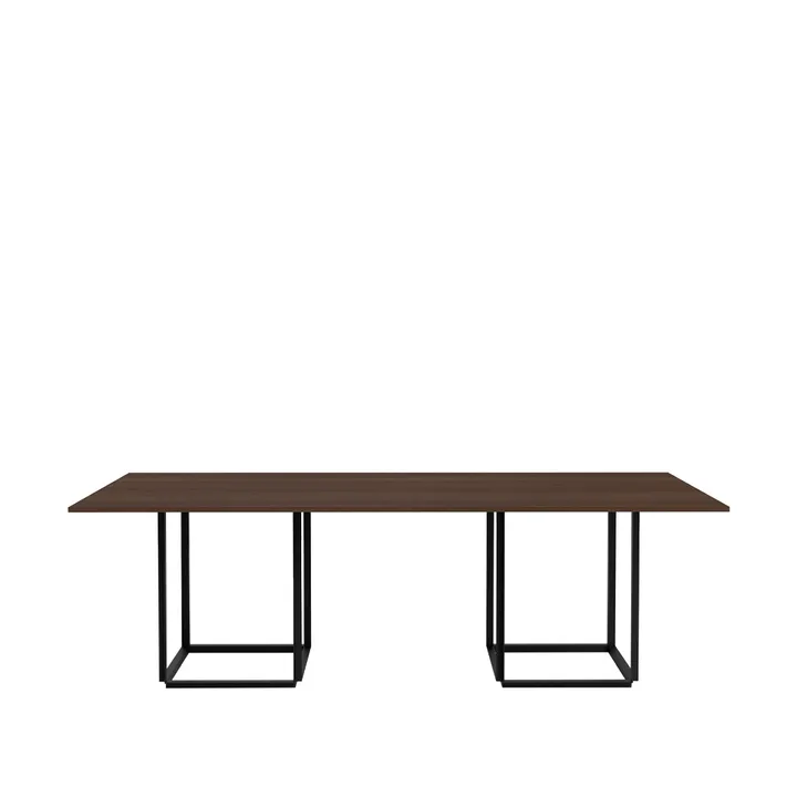 Florence matbord rektangulärt - smoked oak, svart stativ - New Works