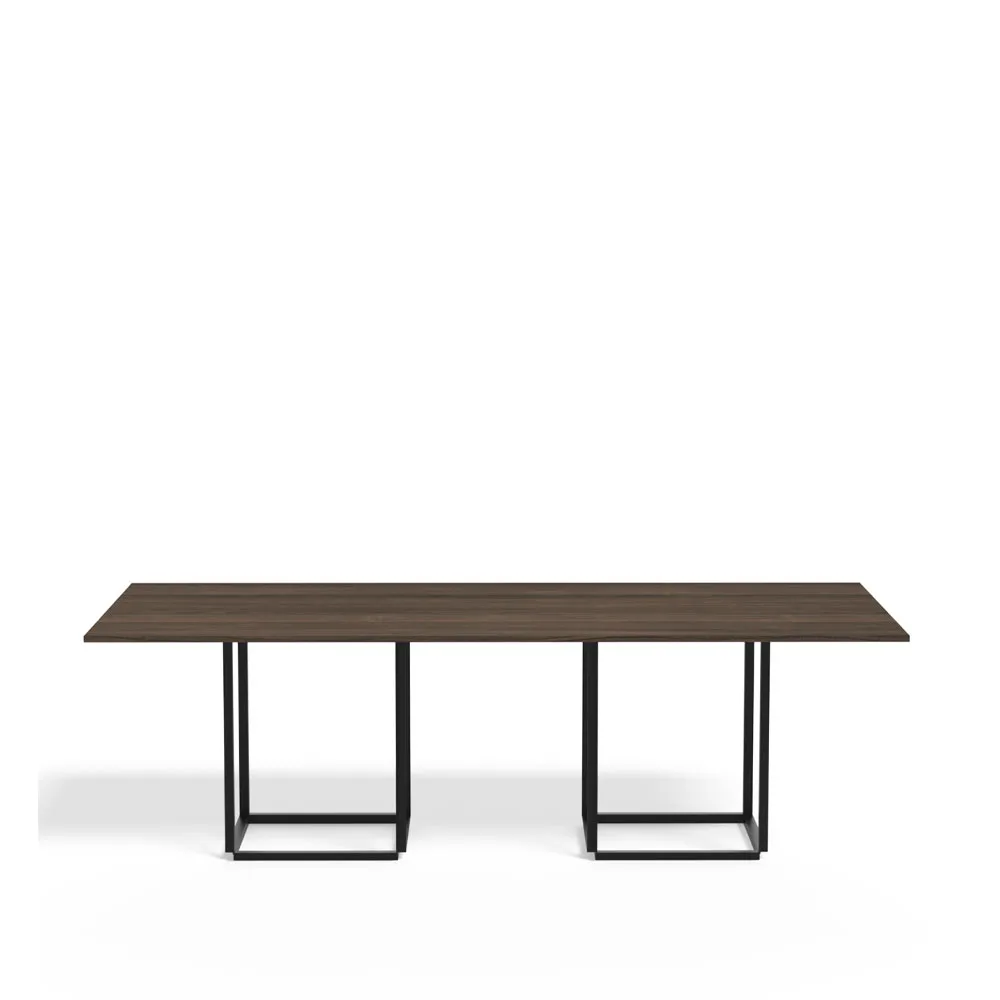 Florence matbord rektangulärt, walnut, svart stativ New Works