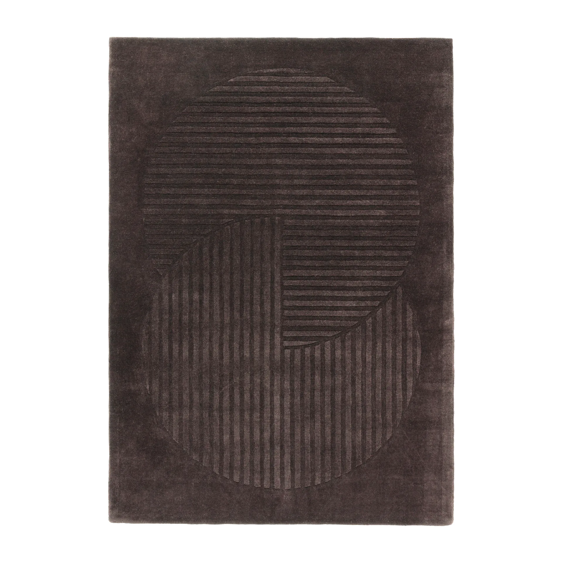 Levels Circles ullmatta, Brun, 170x240 cm NJRD
