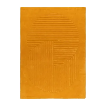 Levels Circles ullmatta - Gul, 200x300 cm - NJRD