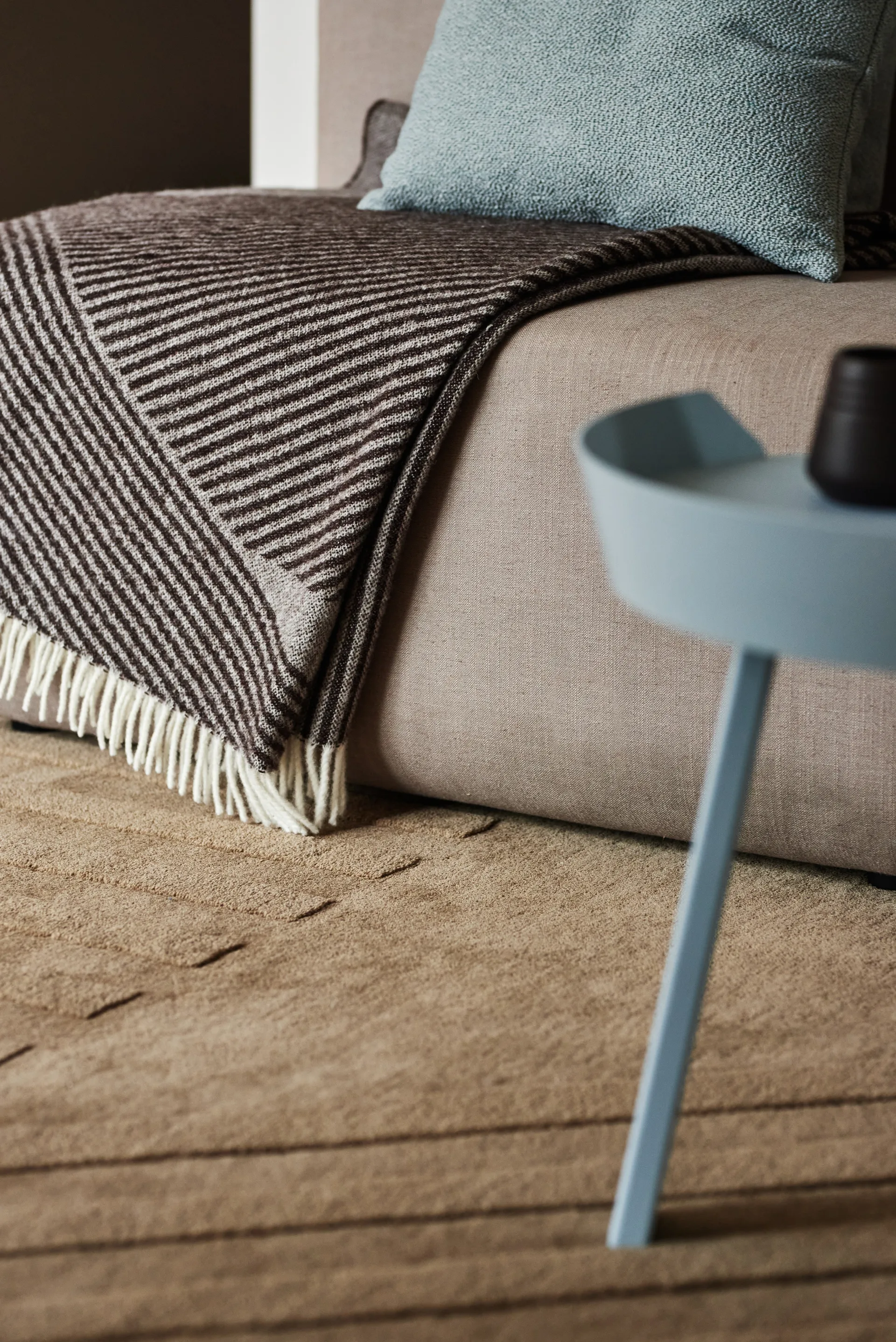 Levels Stripes ullmatta, Beige, 170x240 cm NJRD