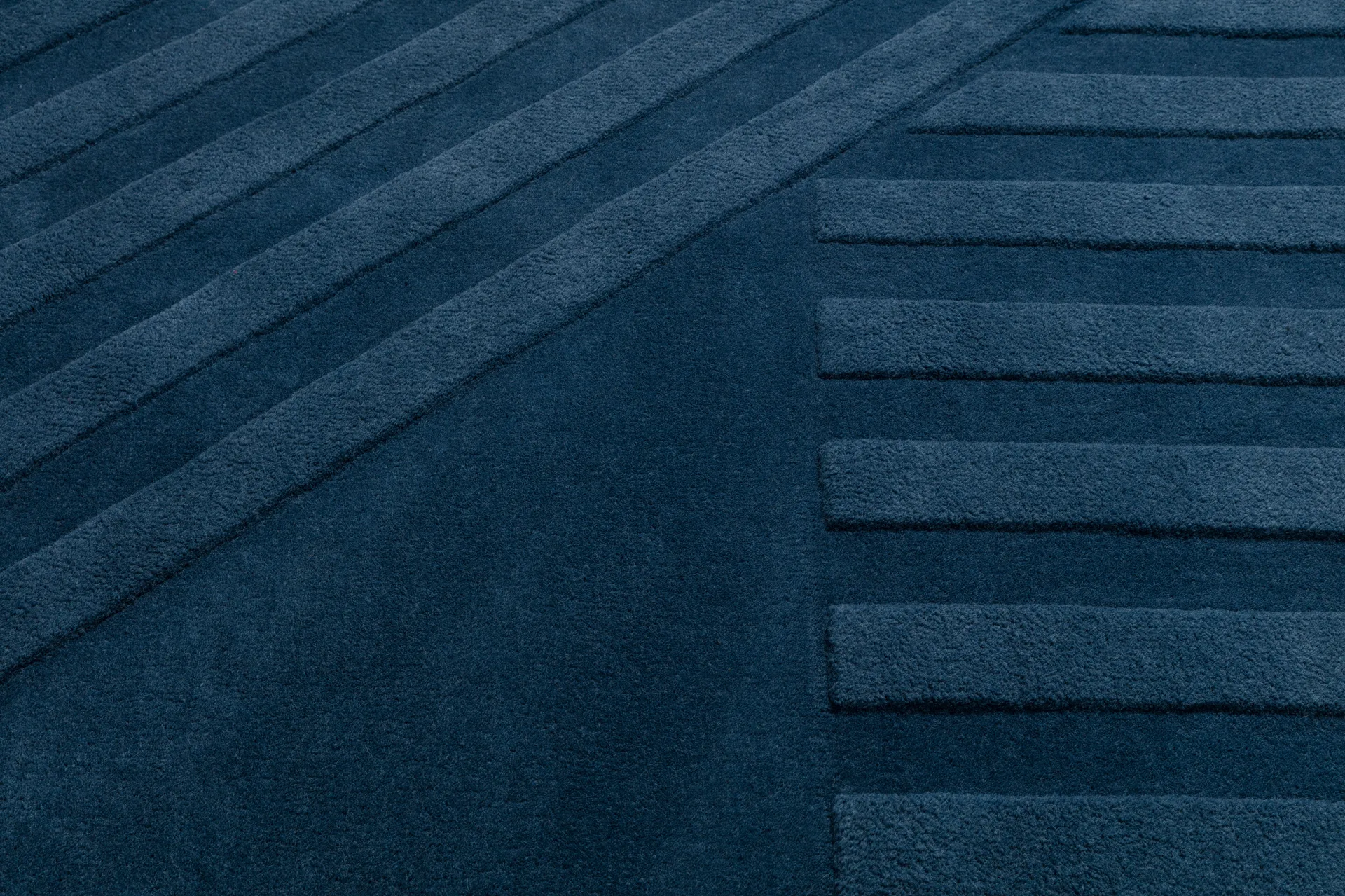 Levels Stripes ullmatta, Blå, 200x300 cm NJRD
