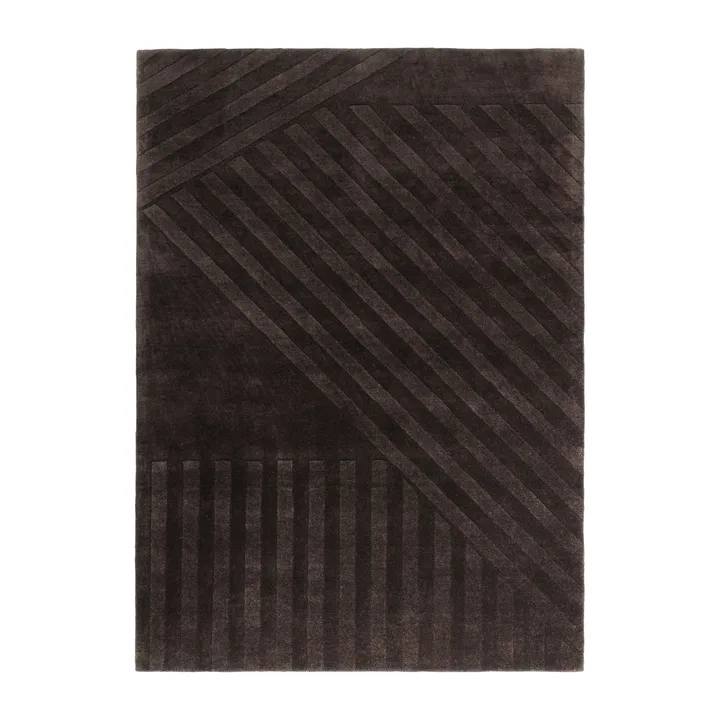 Levels Stripes ullmatta - Brun, 170x240 cm - NJRD