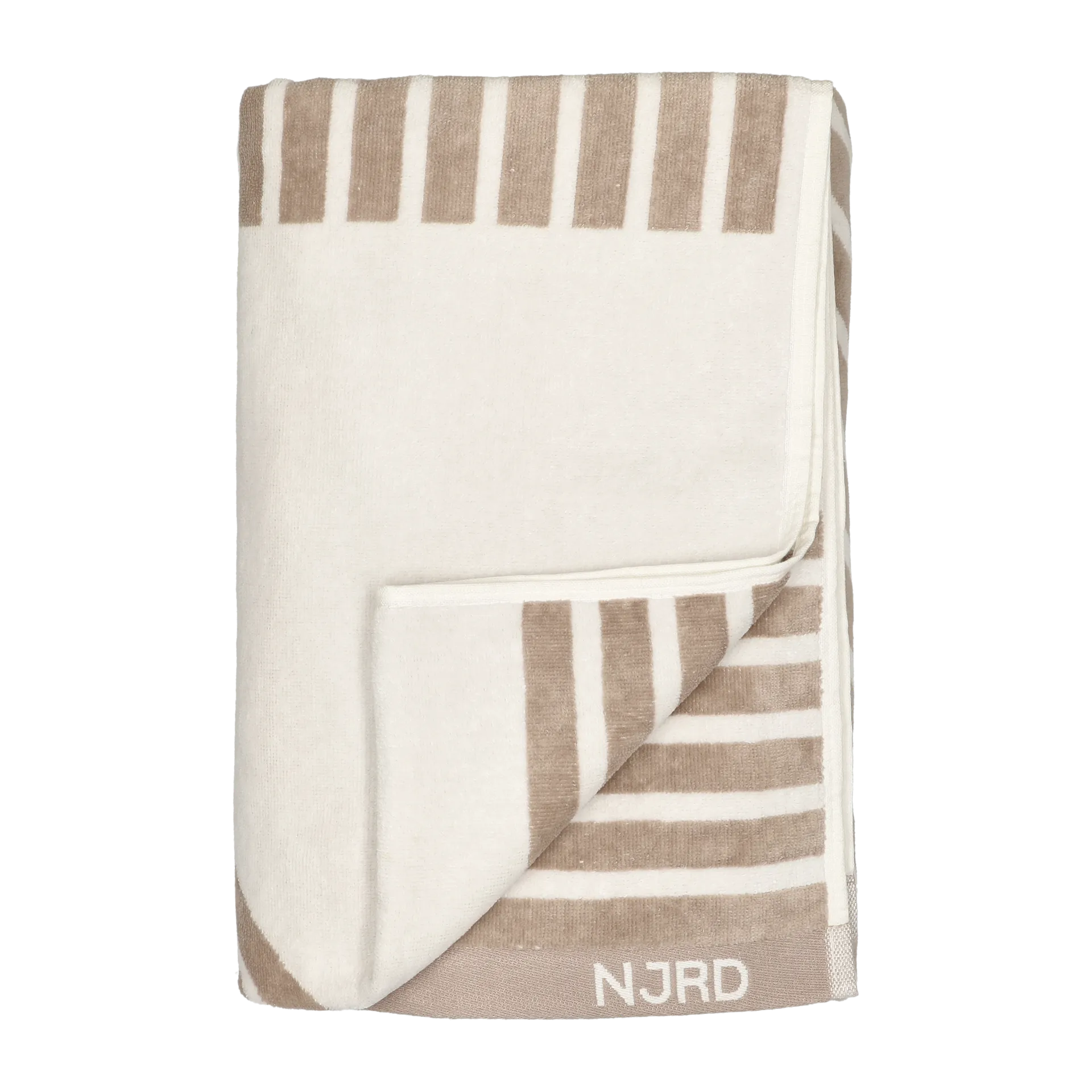 Stripes badhandduk 100x150 cm, Beige NJRD