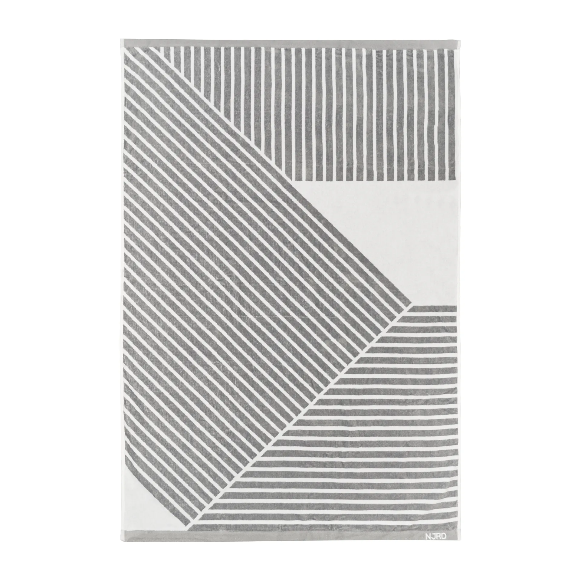 Stripes badhandduk 100x150 cm, Grå NJRD