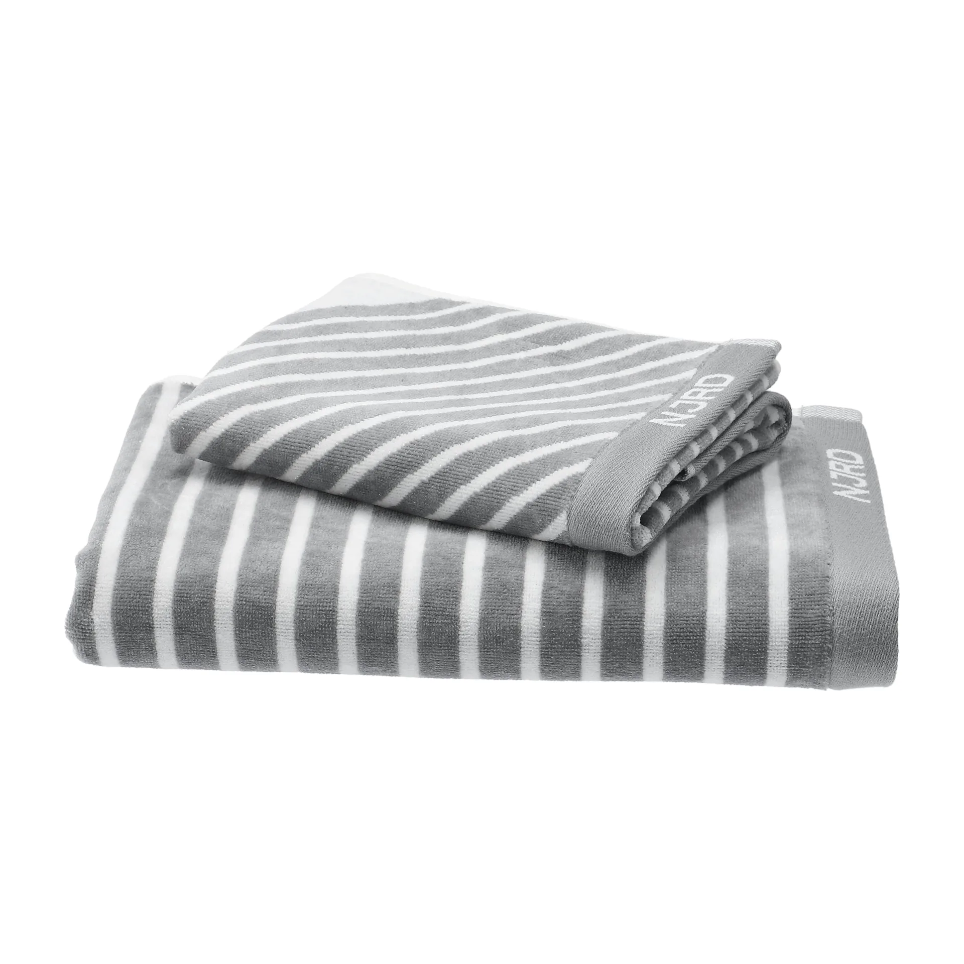 Stripes handduksset 4 delar - Grå NJRD