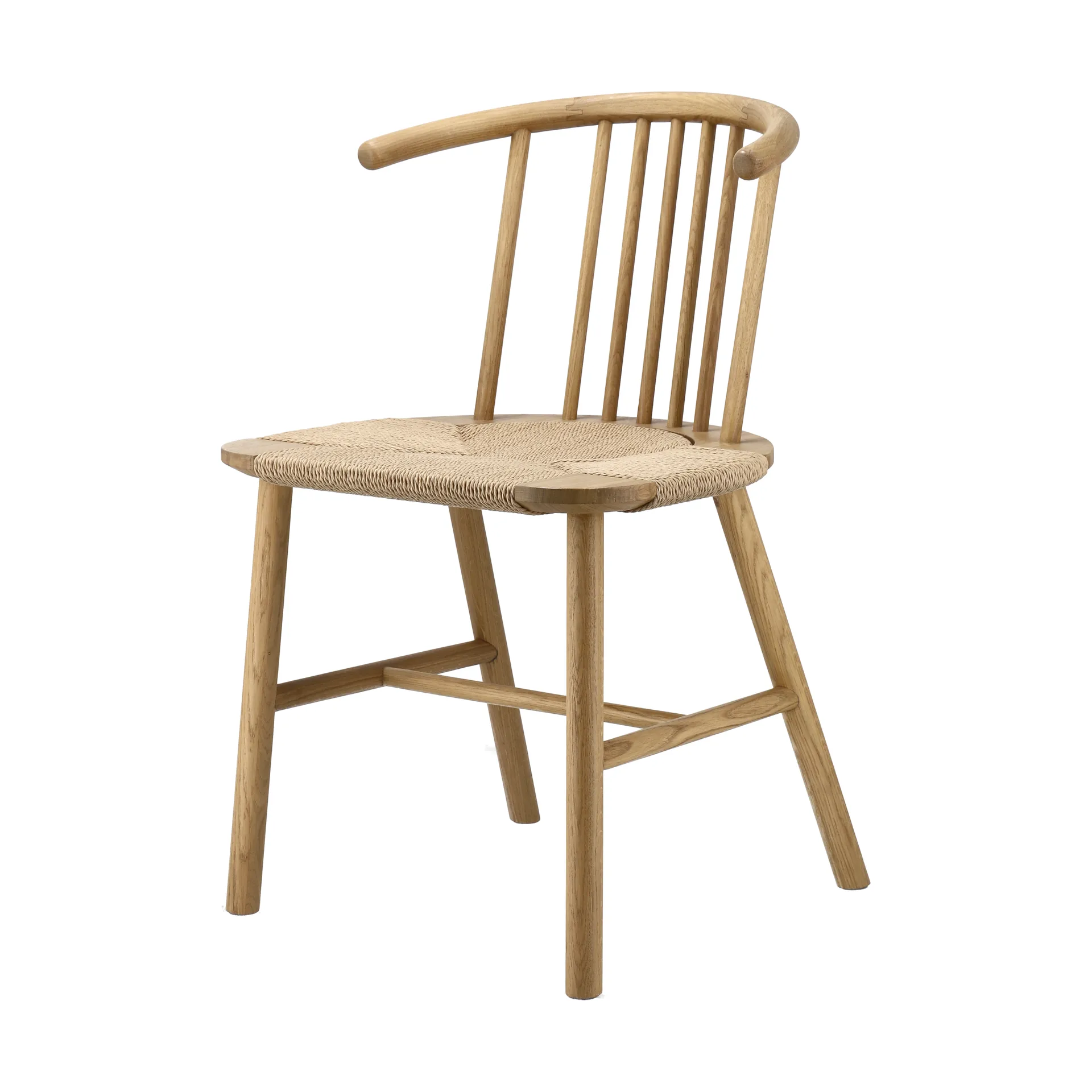 VIOR matstol flätad sits, Lackerad ek-natur, 6-pack NJRD
