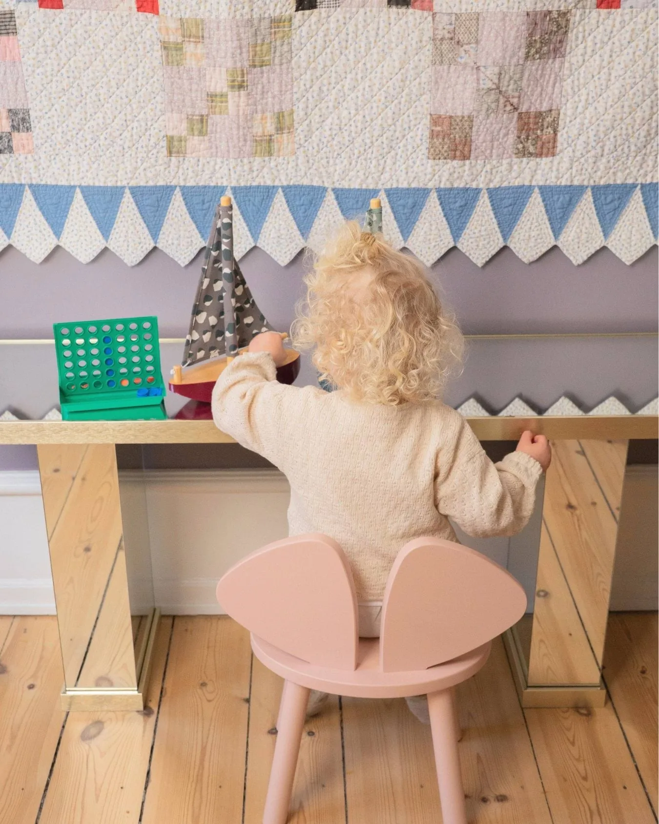 Mouse Chair barnstol, Rosa Nofred
