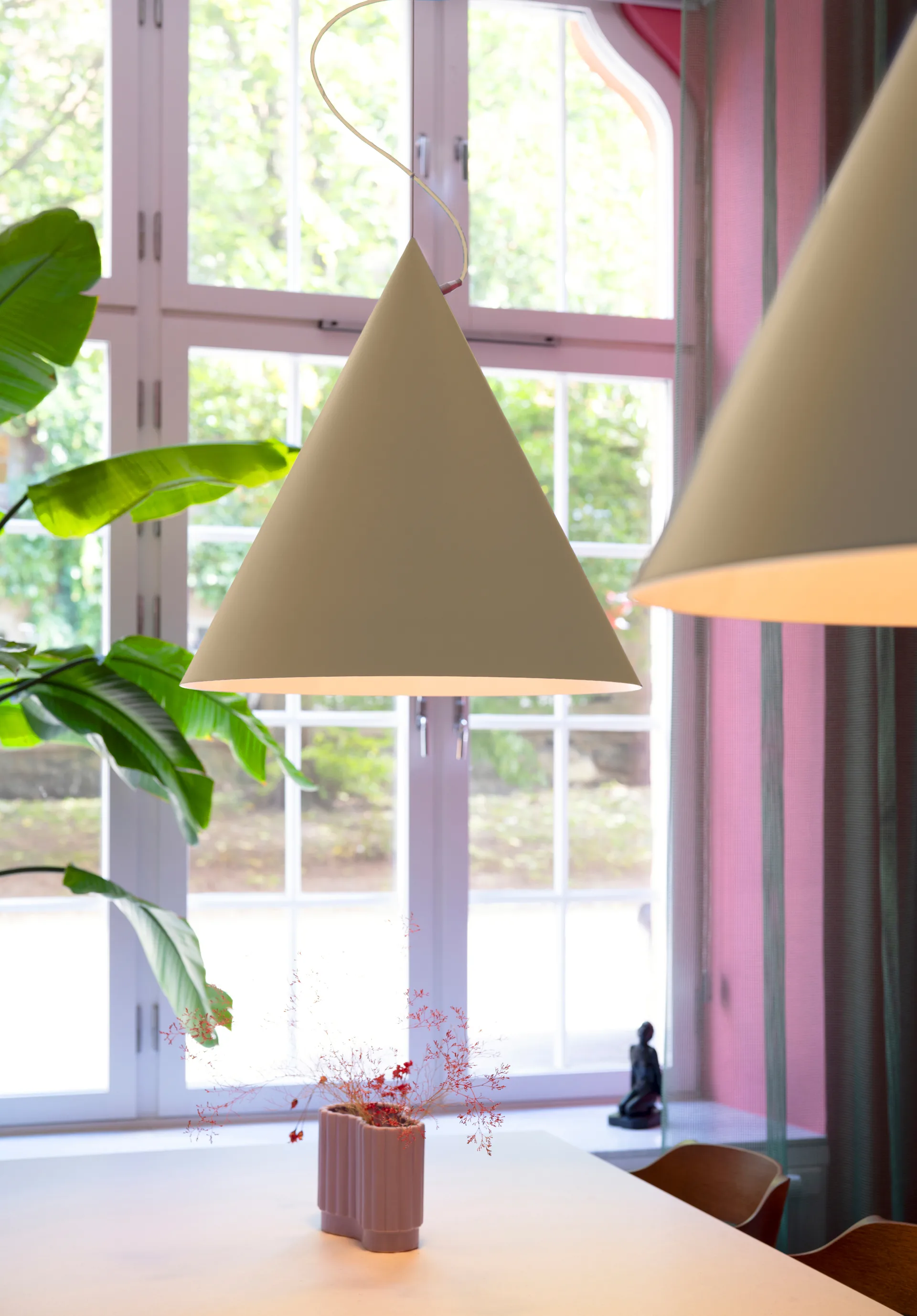 Castor pendel 60 cm, Beige-ljusbeige-silver Noon