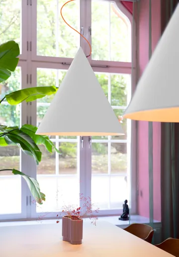 Castor pendel 60 cm - Vit-orange-silver - Noon