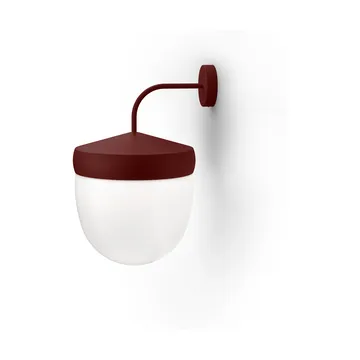 Pan vägglampa frostad 30 cm - Bordeauxröd - Noon