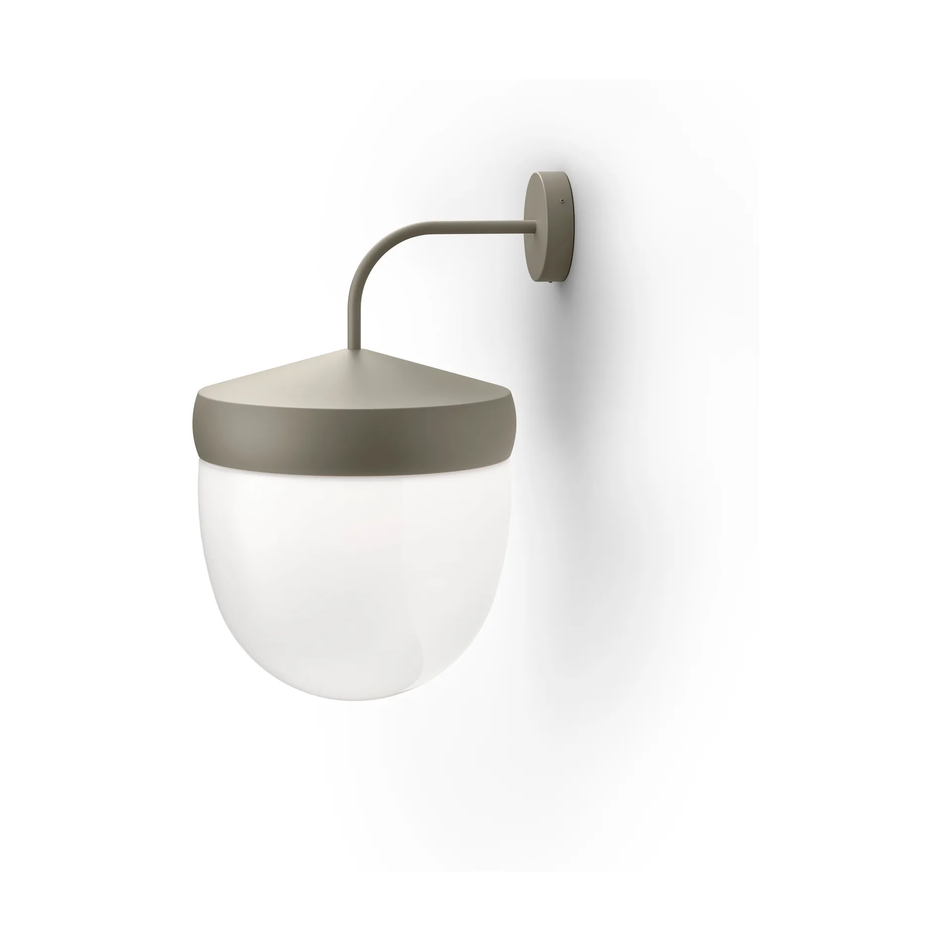 Pan vägglampa frostad 30 cm, Grå Noon