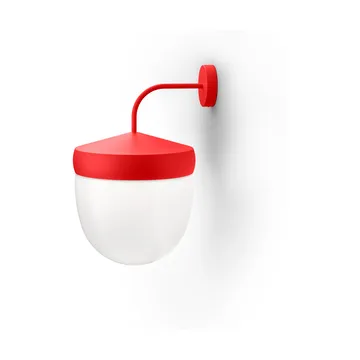 Pan vägglampa frostad 30 cm - Röd - Noon