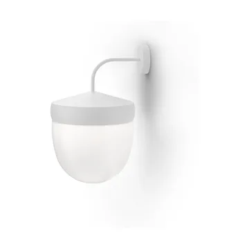 Pan vägglampa frostad 30 cm - Vit - Noon