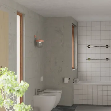 Pan vägglampa klar 30 cm - Aprikos - Noon