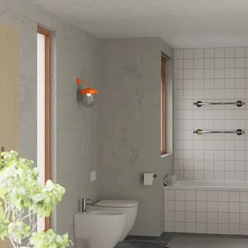 Pan vägglampa klar 30 cm - Orange - Noon