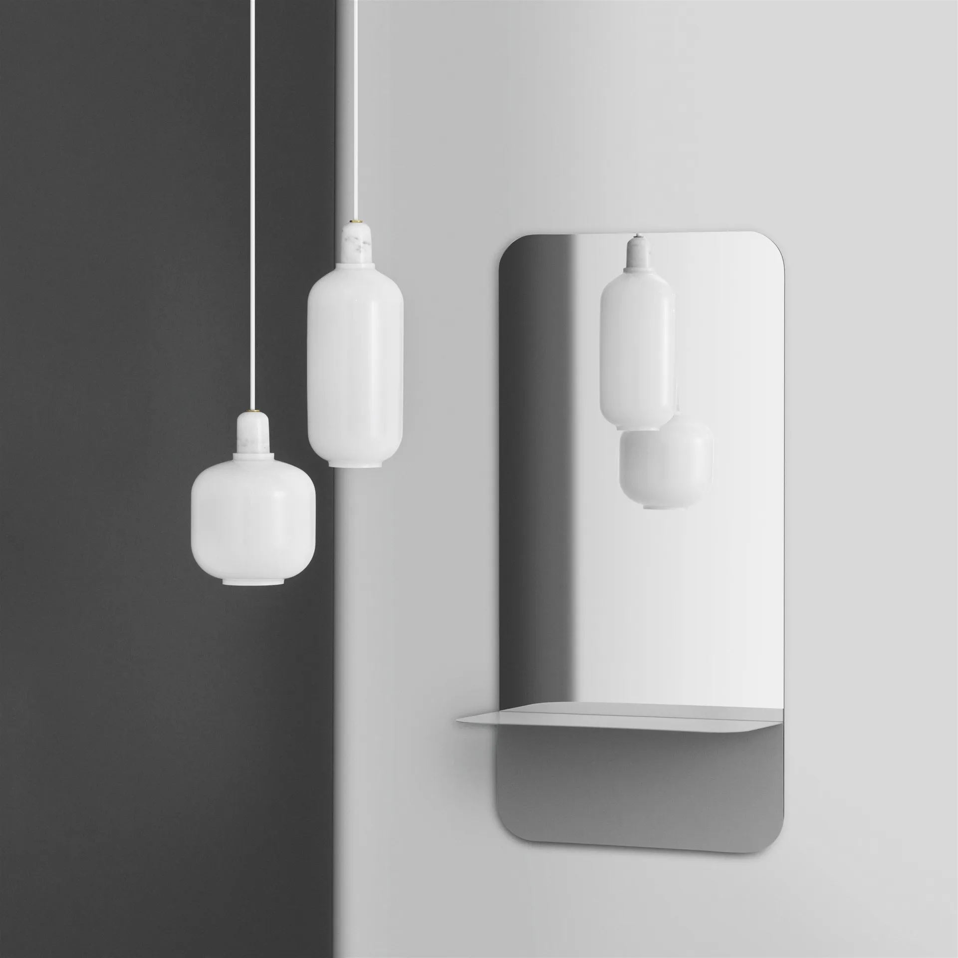 Amp lampa liten, Vit Normann Copenhagen