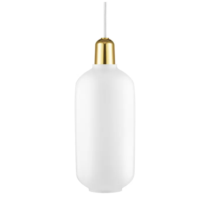 Amp lampa stor - Vit-mässing - Normann Copenhagen