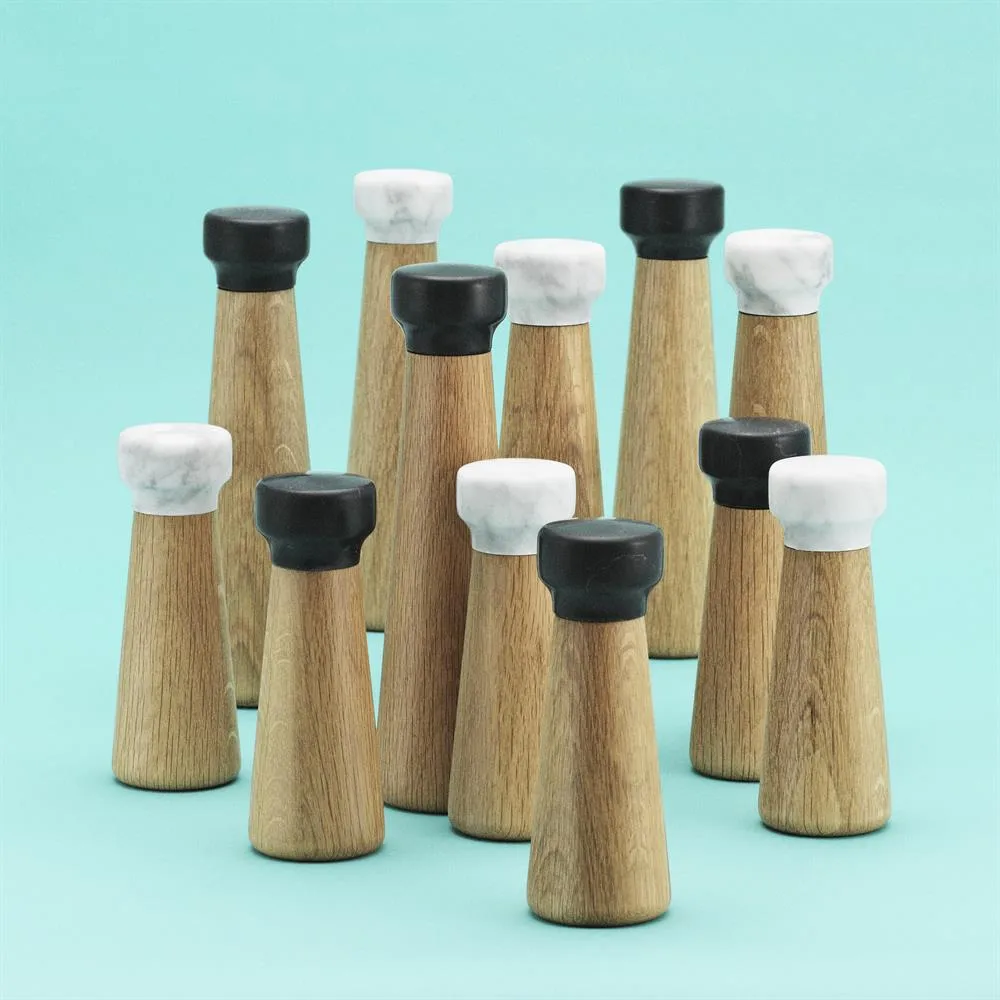 Craft saltkvarn ek-vit marmor, stor Normann Copenhagen