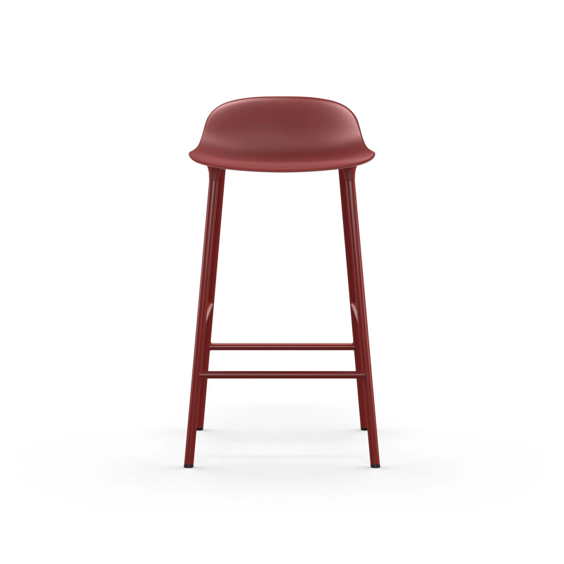 Form barstol låg 65 cm, red, rödlackerad stålben Normann Copenhagen