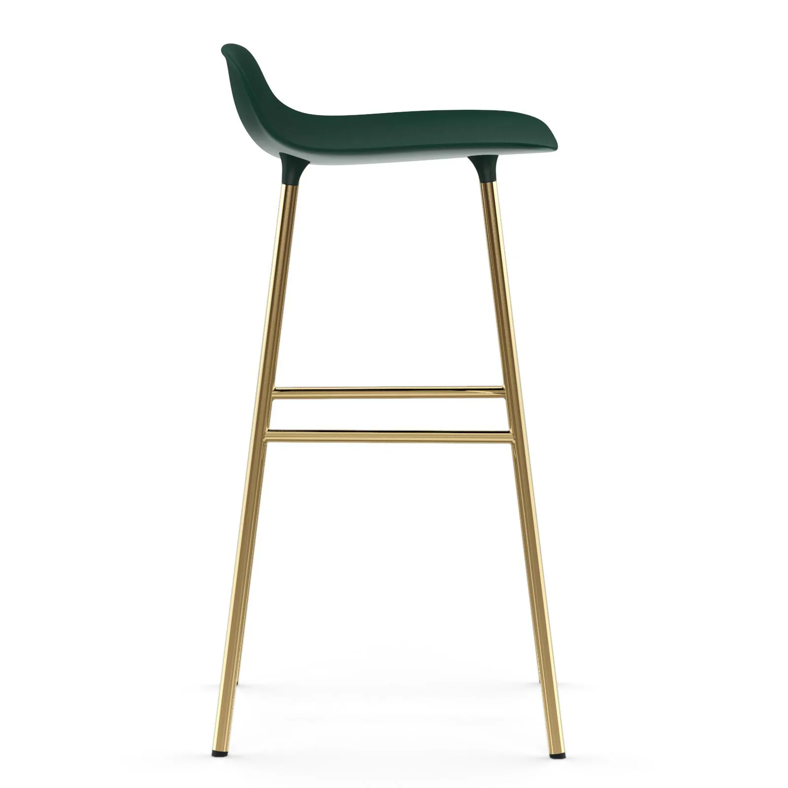 Form barstol mässingsben 75 cm, Grön Normann Copenhagen