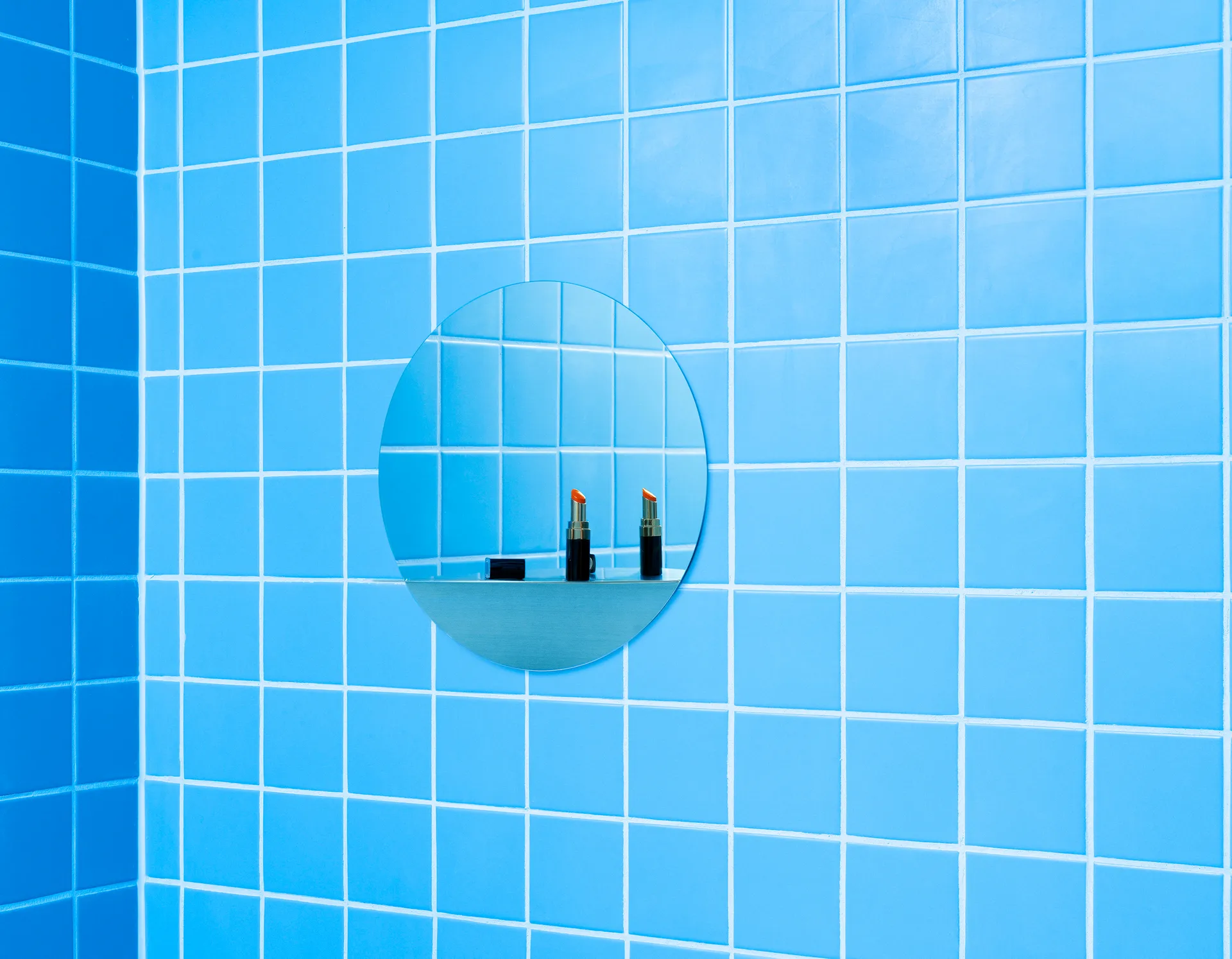 Horizon spegel rund, Rostfritt stål Normann Copenhagen