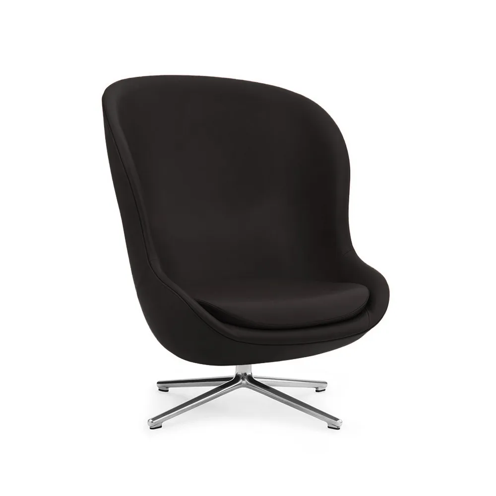 Hyg fåtölj, Läder ultra 41580 antracit Normann Copenhagen