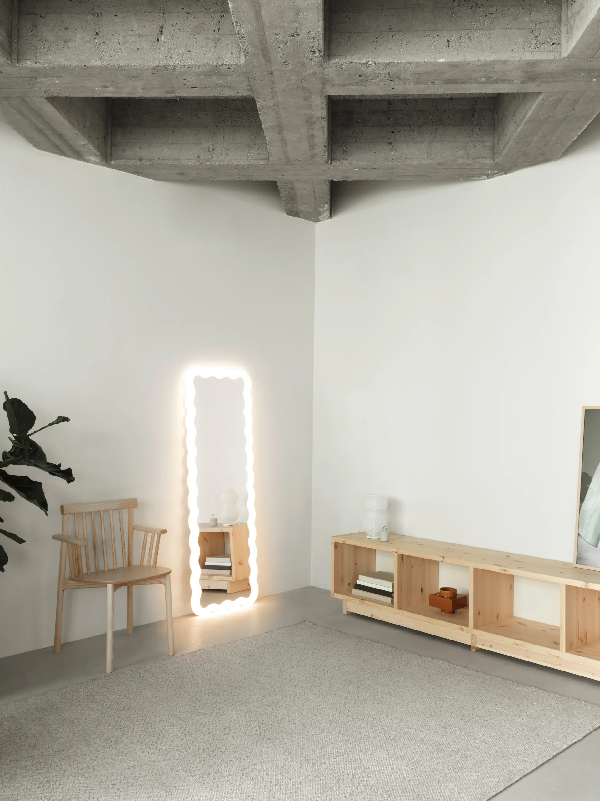 Illu spegel 160x55 cm, Vit Normann Copenhagen