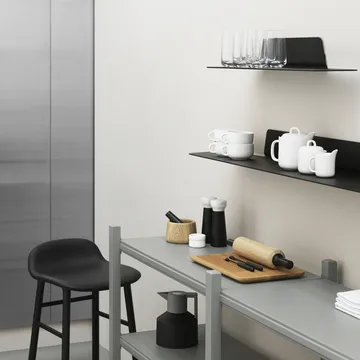 Jet hylla - svart, aluminium, 80 cm - Normann Copenhagen