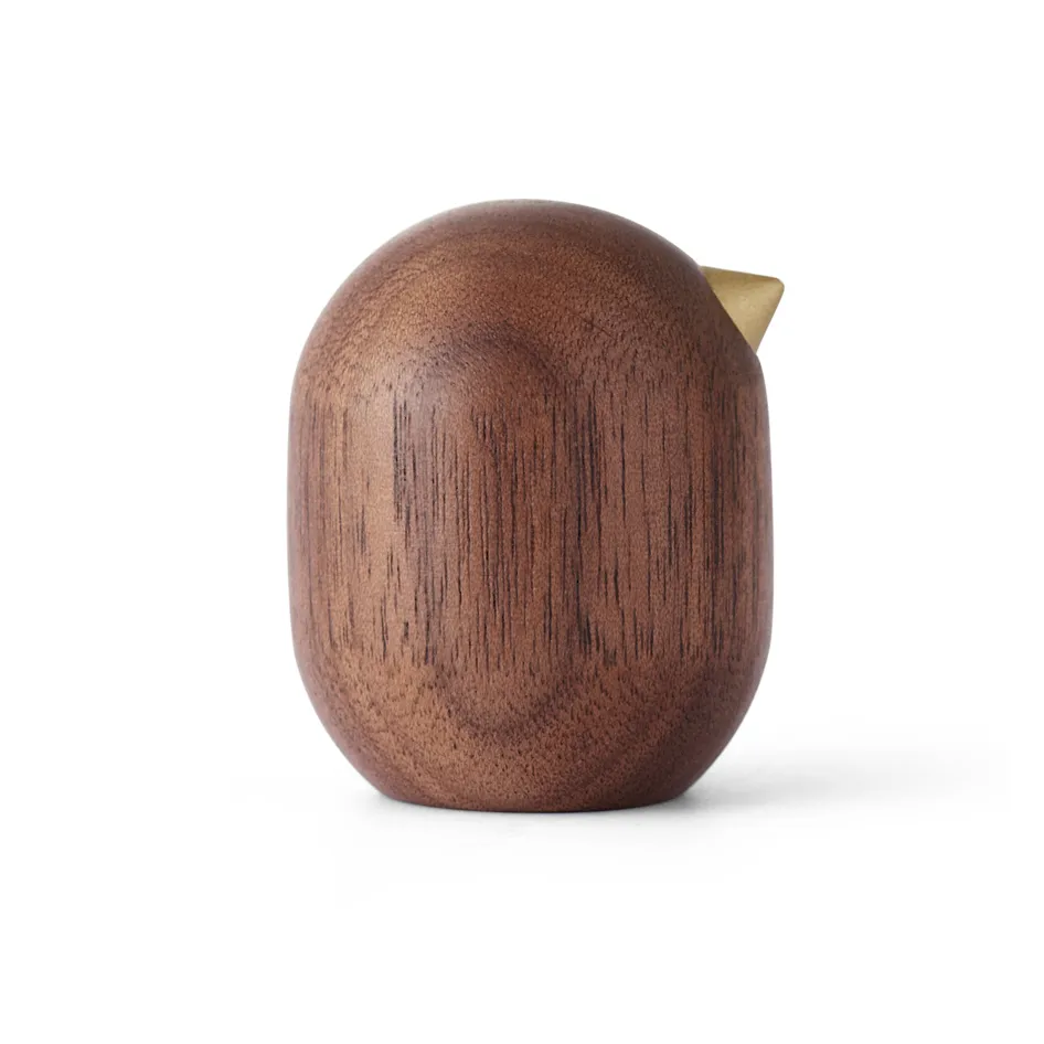 Little Bird figur valnöt, 4,5 cm Normann Copenhagen