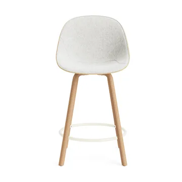 Mat Bar Chair barstol framsideklädd 65 cm - Hallingdal 110-hemp-beech-cream steel - Normann Copenhagen