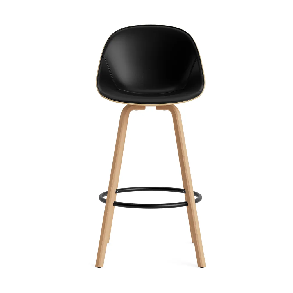 Mat Bar Chair barstol framsideklädd 75 cm, Ultra 41599-hemp-beech-black steel Normann Copenhagen