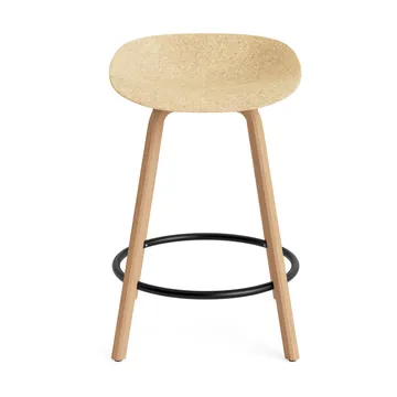 Mat Barstool barpall 65 cm - Hemp-beech-black steel - Normann Copenhagen