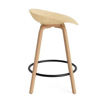Mat Barstool barpall 65 cm - Hemp-beech-black steel - Normann Copenhagen