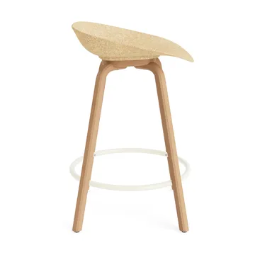 Mat Barstool barpall 65 cm - Hemp-beech-cream steel - Normann Copenhagen