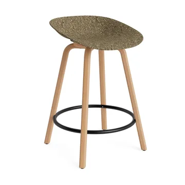 Mat Barstool barpall 65 cm - Seaweed-beech-black steel - Normann Copenhagen