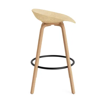 Mat Barstool barpall 75 cm - Hemp-beech-black steel - Normann Copenhagen