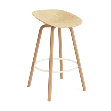 Mat Barstool barpall 75 cm - Hemp-beech-cream steel - Normann Copenhagen