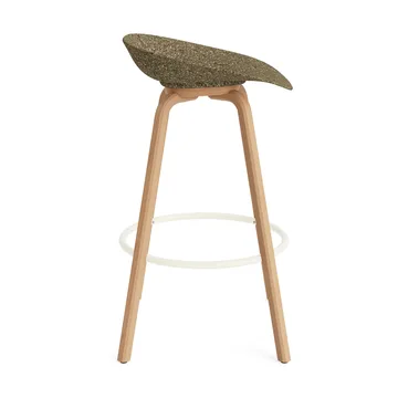 Mat Barstool barpall 75 cm - Seaweed-beech-cream steel - Normann Copenhagen