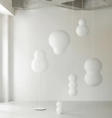 Puff Multitude lampskärm 23x60 cm - Vit - Normann Copenhagen