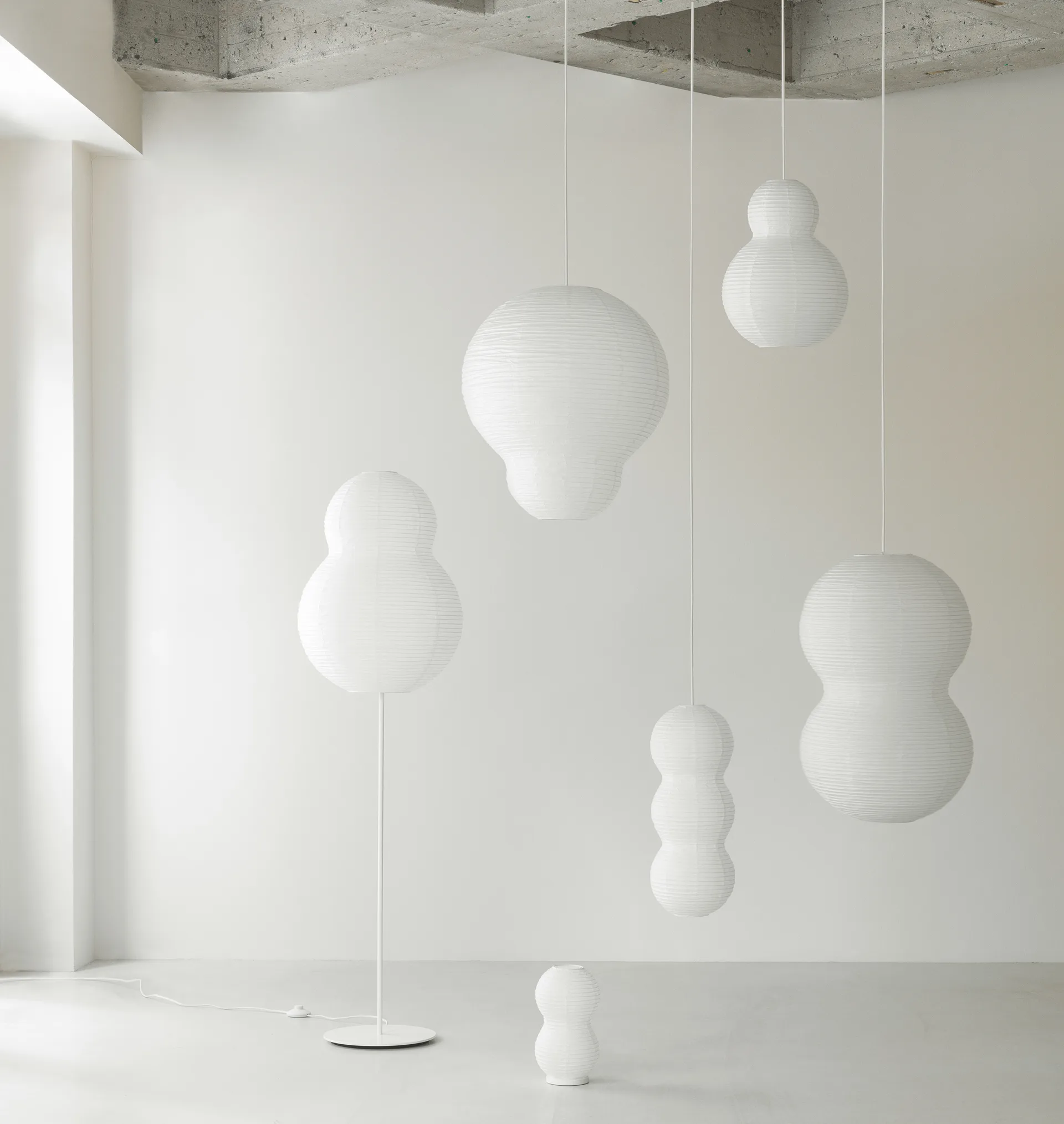 Puff sladd med takkopp 2,5 m, Vit Normann Copenhagen