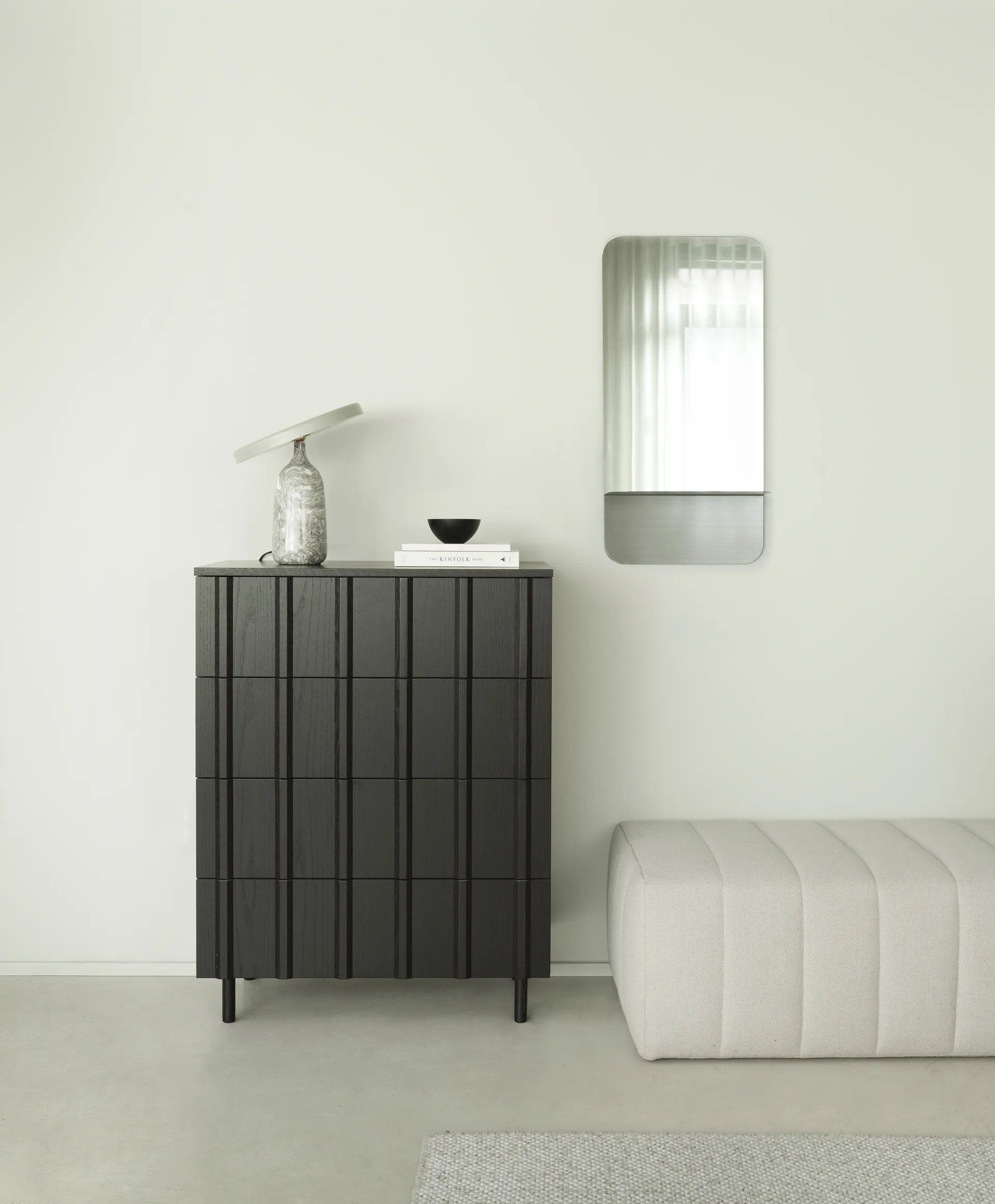 Rib dresser 4 lådor, Soft Black Normann Copenhagen
