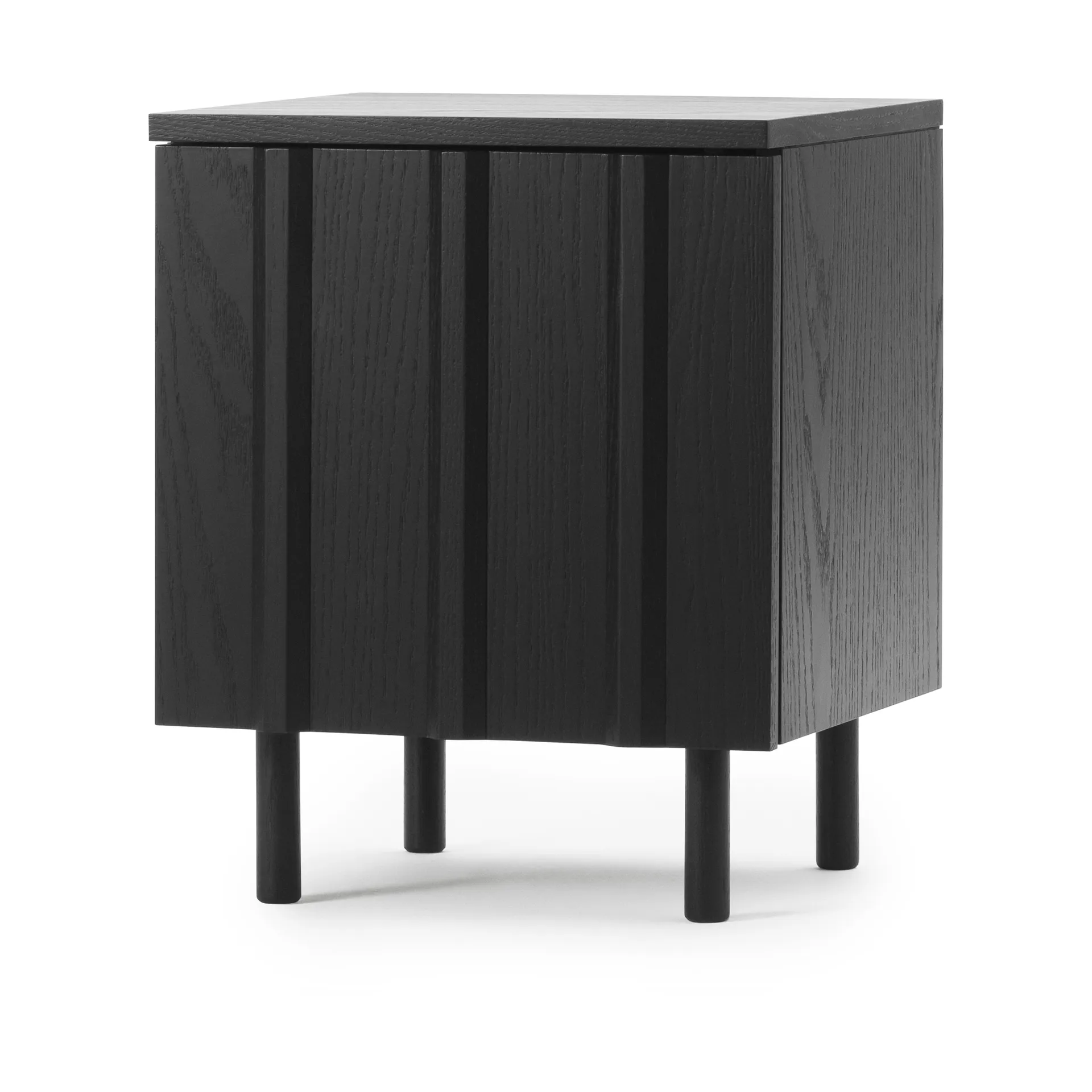 Rib sängbord, Soft black, 52x42x40 cm Normann Copenhagen