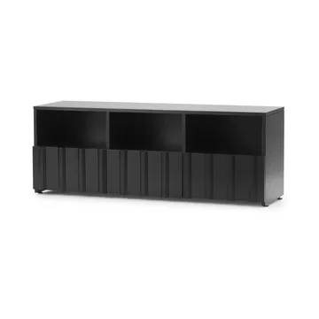 Rib sideboard hybrid - Soft black,, 44x120x38 cm - Normann Copenhagen