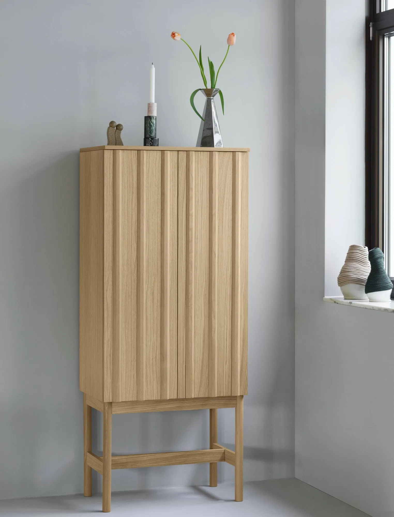 Rib skåp, Oak, 166,5x70x43 cm Normann Copenhagen
