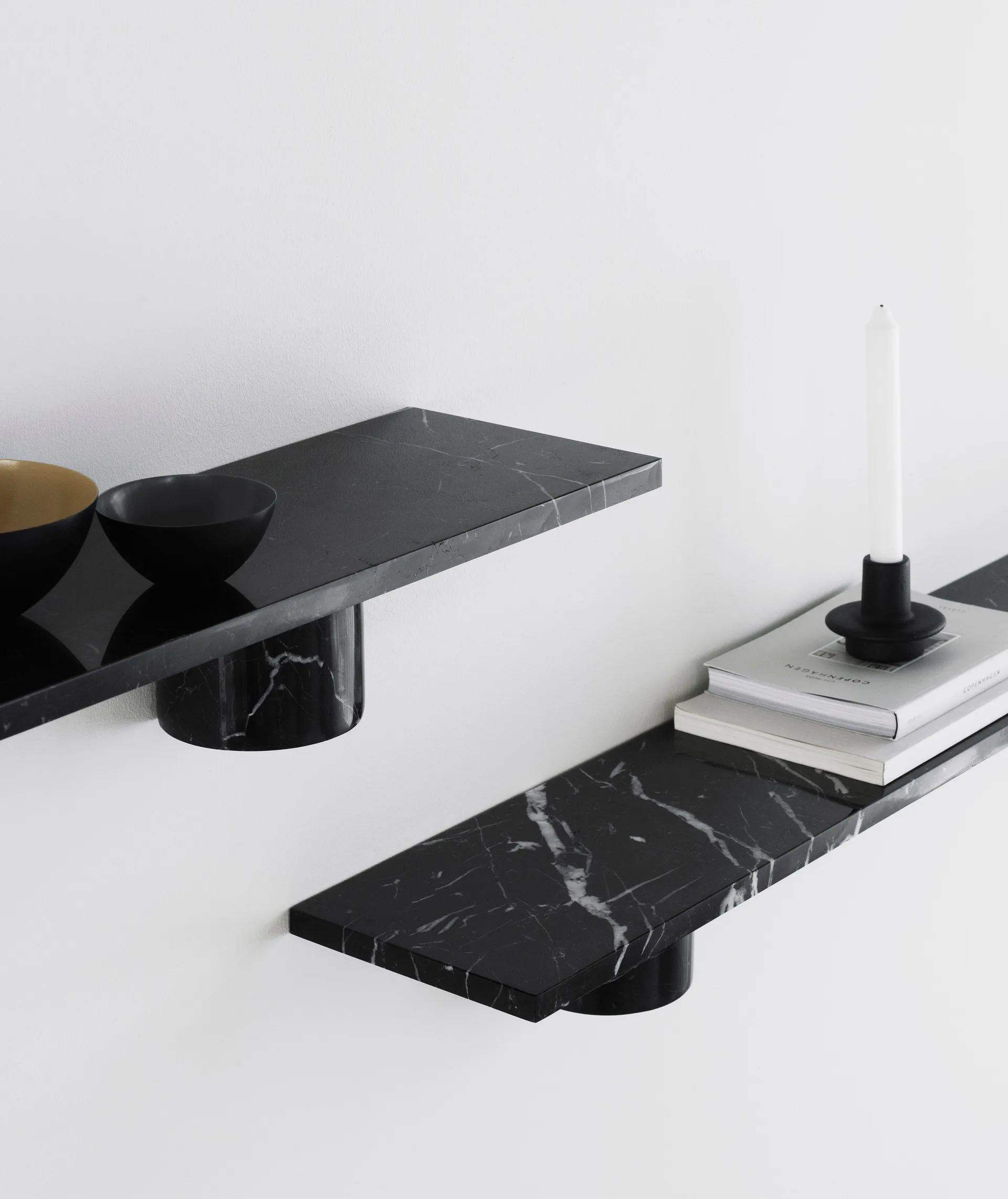Sten Shelf hylla 120 cm, Black marble Normann Copenhagen