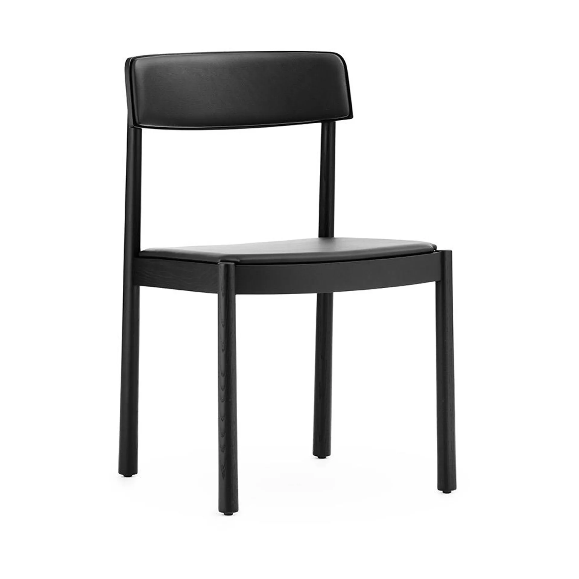 Timb stol med dyna, Black/ Ultra Leather - Black Normann Copenhagen