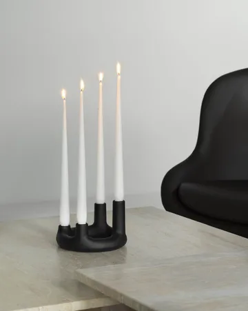 Trin ljusstake - Svart, Ø17,7x11,8 cm - Normann Copenhagen