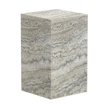 Cubism sidobord - Silver travertin, 30x30x50 cm - NORR11